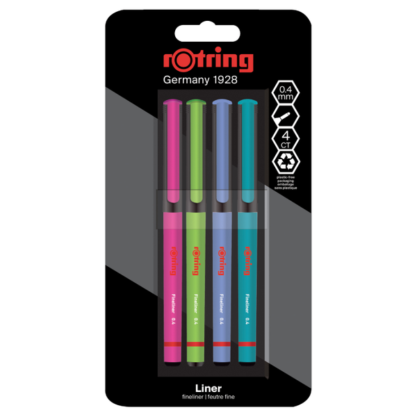 rOtring Fineliner 0.4mm - Blister 4's