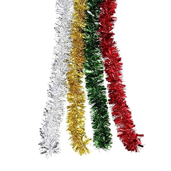 Classic perfect tinsel garland set of 4 gift pack
