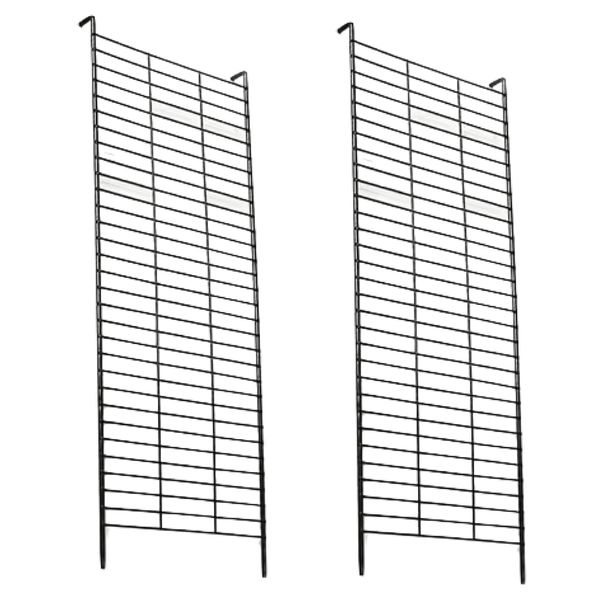 Pet Adjustable Black Iron Wire Chicken Coop Ladder Ramp Set of 2 - 41cm