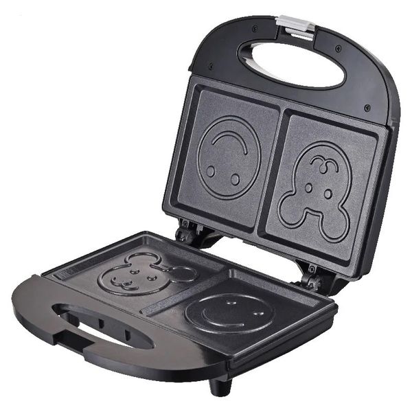 750W Smiley Face Waffle Maker