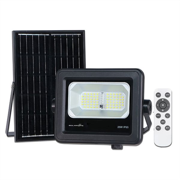SolarMate 25-Watt Security Flood Light With Remote Control - Black