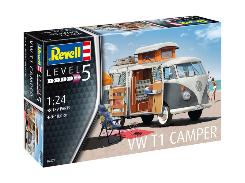 Revell 1/24 VW T1 Camper Bus Plastic Model Kit