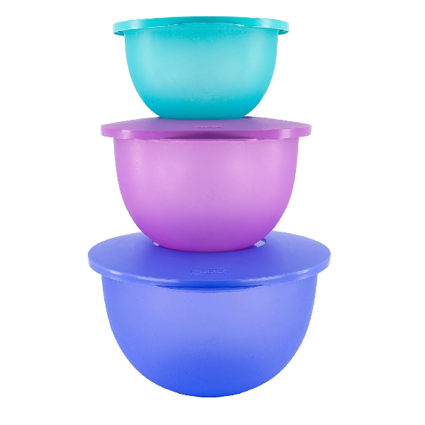 Kitro Store And Serve Blue Mixing Bowls 3 Pack