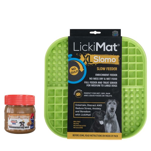 Lickimat Slomo XL + Pets Elite Peanut Butter 250ml bundle