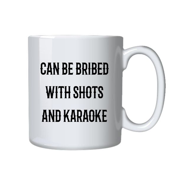 Shots and Karaoke Coffee Mug - Best Funny Novelty Cup Gift Idea for
