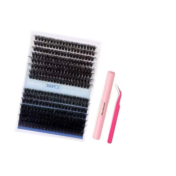 Eyelash Cluster Set 300pcs Eyelash Clusters, 8-16mm Eyelash Extension