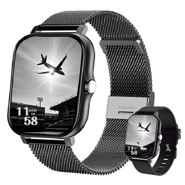 Premium Men's Square Smartwatch 1.83" Dual Strap image