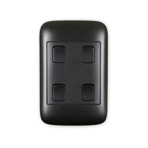 Onesto Oracle 4x2 4Lever 1Way Black Switch