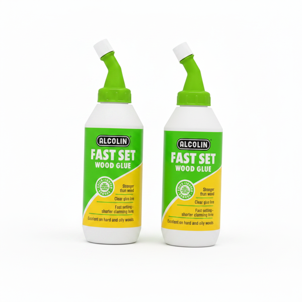 Alcolin -Fast Set Wood Glue 250ml - Quick Drying for Strong Joints - 2 Pack
