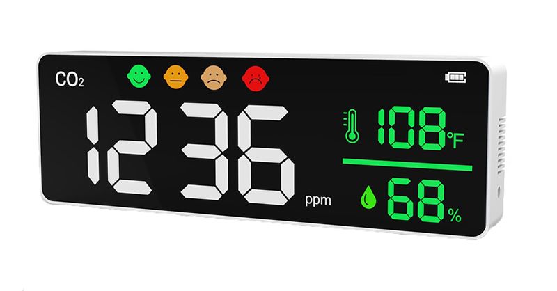 Air Quality CO2 Meter with Temperature/Humidity and WiFi Connectivity