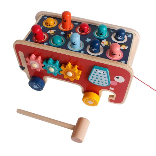 Playful Panda Wooden Whack-A-Mole Kids Toy Game