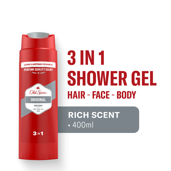 Old Spice 3-in-1 Hair &amp; Body Shower Gel Original - 400ml