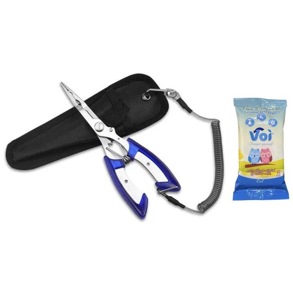 Multi Functional Fishing Pliers with Carry Bag and Fishing Wipes