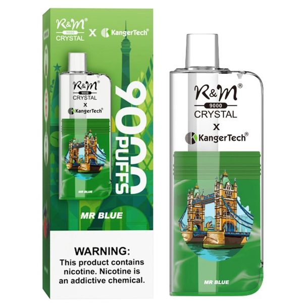 Crystal 9000 Puffs Rechargeable Disposable Vape With 18ml Mr Blue