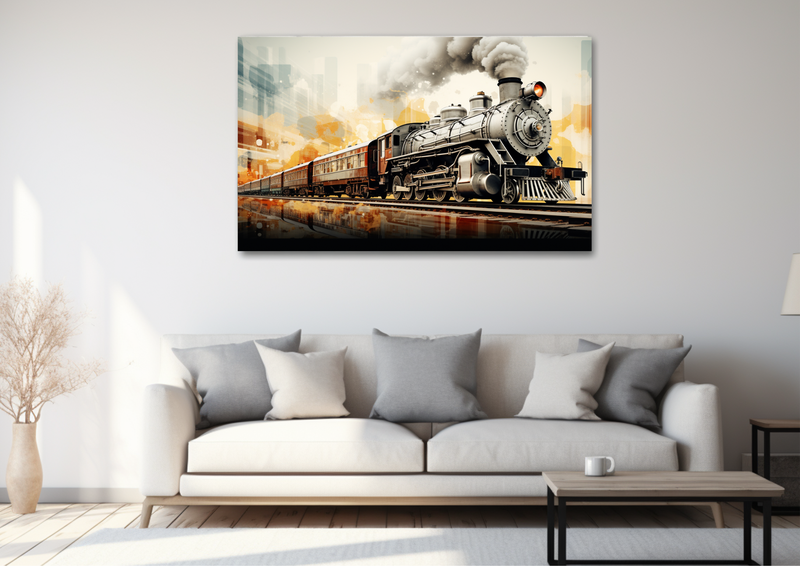 Canvas Wall Art - Rails Through Time Abstract - HD0082