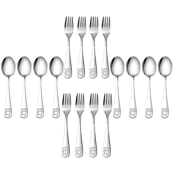 16 Pieces Kids Silverware Stainless Steel Children'S Safe Flatware