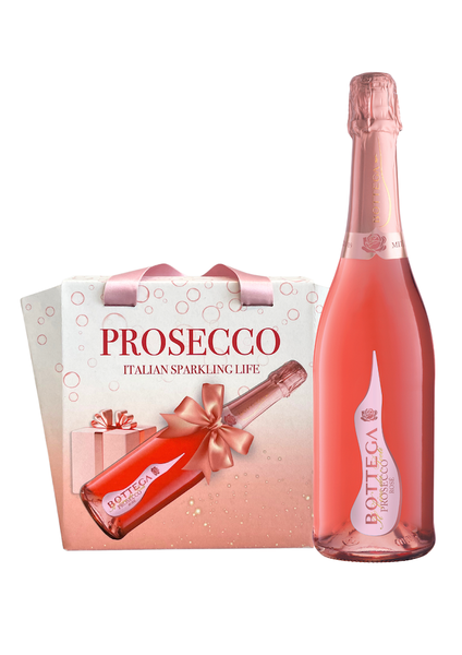Bottega Prosecco Rose' Doc Brut 750ml in Giftbag