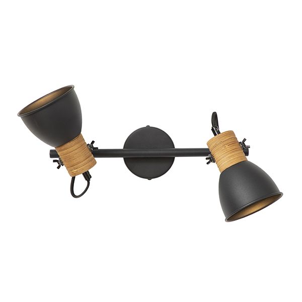 The Lighting Warehouse - Spot Dublin 2 Light Black