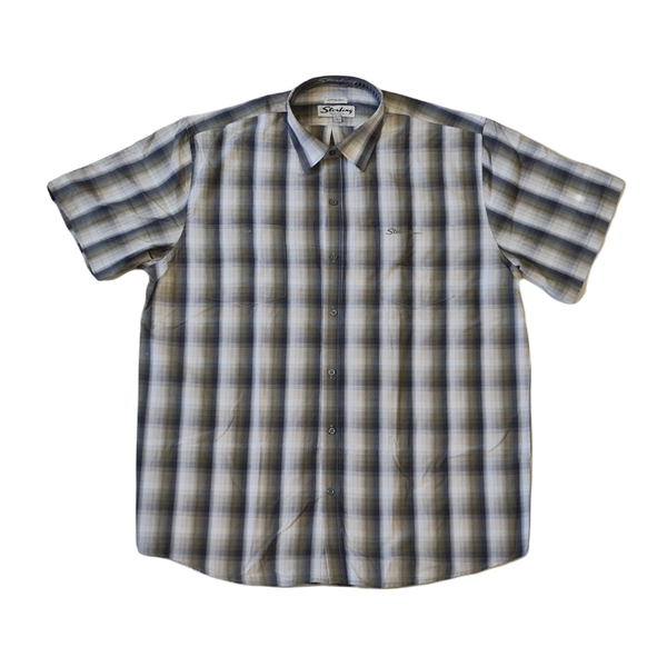 Sterling Check Shirt White/Olive/Grey