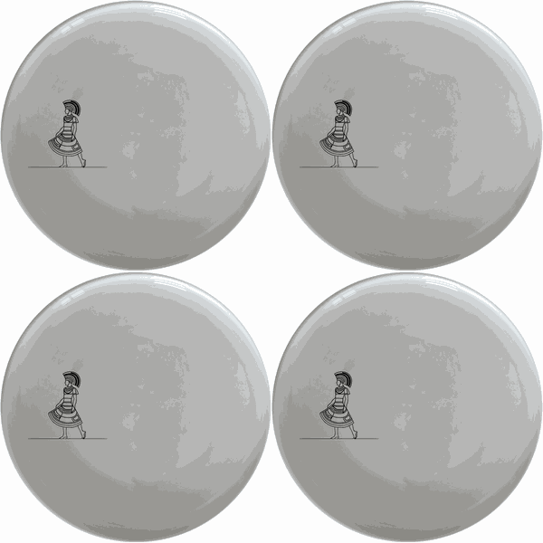 Ndebele Pattern Design Side Plate Set of 4 - Range 1