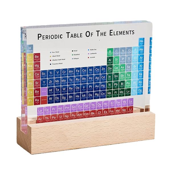 Decor Teaching Display Crystal Periodic Table With Letter Decoration - 15cm
