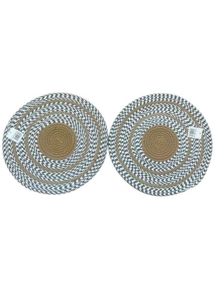 Handmade Cotton Rope Coaster - Round Placemats -Set Of 2