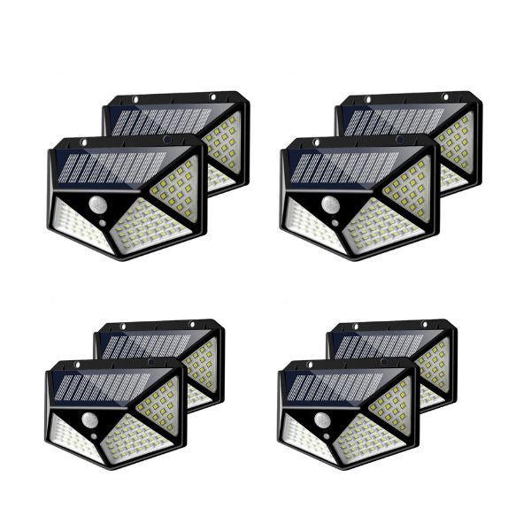 Solar Motion Sensor LED Wall Lights - 8 Pcs