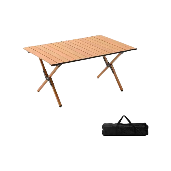 Portable Fold-Flat Outdoor Utility Table with Carry Bag