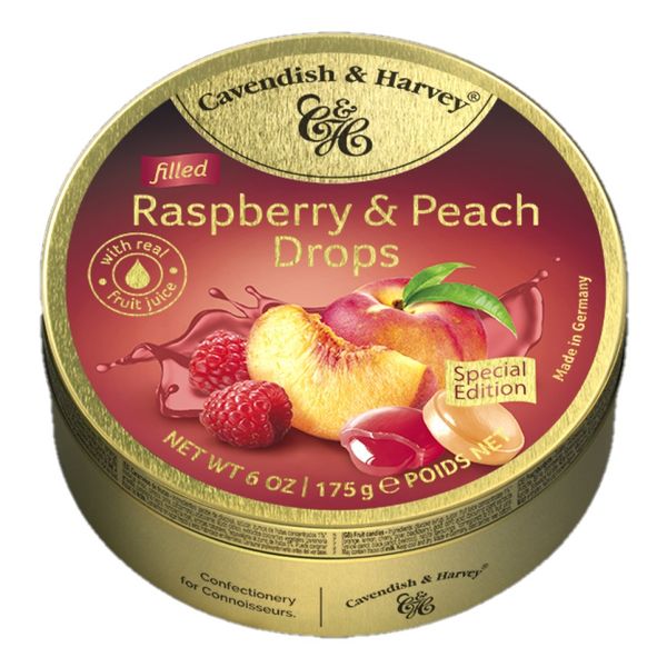 Cavendish &amp; Harvey Raspberry &amp; Preach Drops 175g