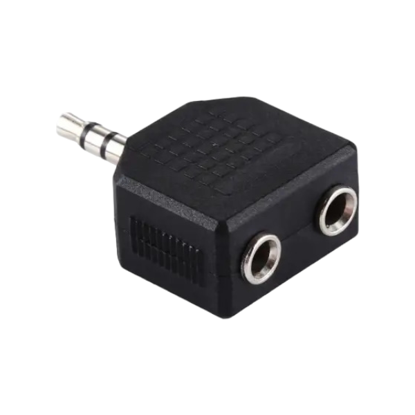 AUX Adapter 3.5MM(M) To 3.5MMX2(F) Pack Of 4