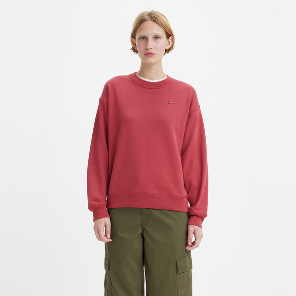 Levi's Women's Standard Crewneck Sweatshirt - Earth Red