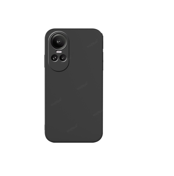 Silicone Protective case compatible with Oppo Reno 10 - Black - Oppo Reno5 5G