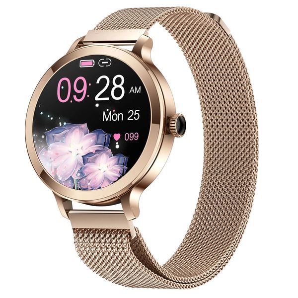 Elegant smart watch for ladies- Gold colour, GIFT