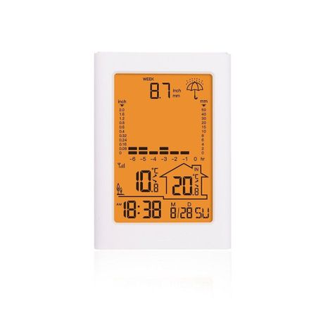 Wireless Rain Gauge With Remote Sensor Rainfall Meter Temperature Monitor Image