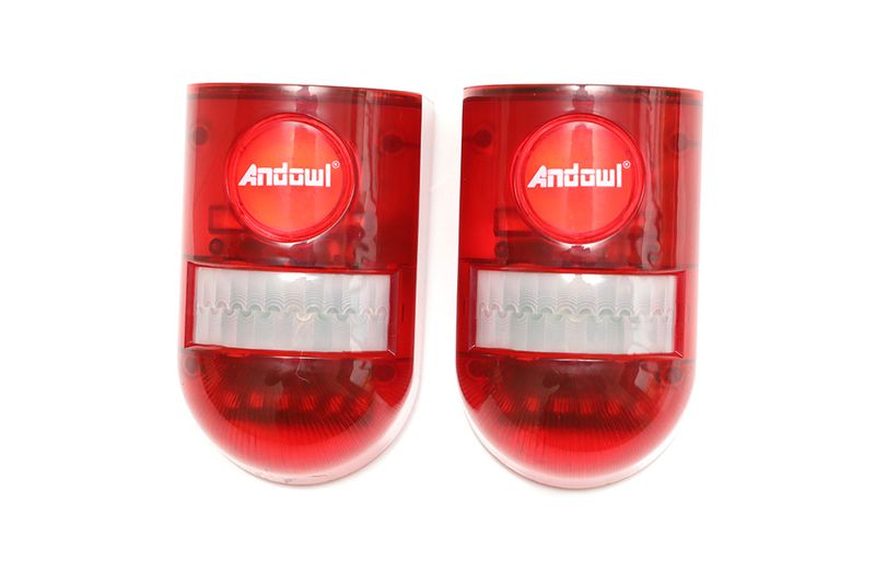 2 x Solar Alarm 6 LED Light Motion Sensor with USB cable