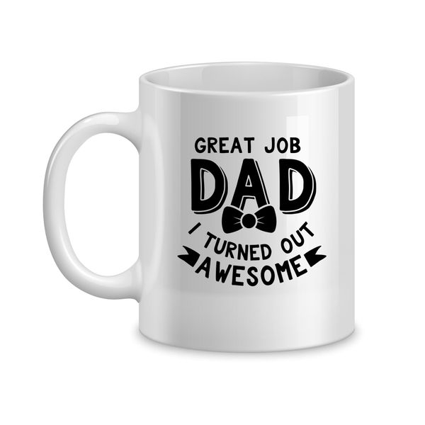 Great Job Coffee Mug for Him Father's Day Graphic Cups Men Present 051