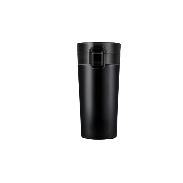 Stainless Steel Double Wall Vacuum Insulated Coffee Cup - 380ml - Black