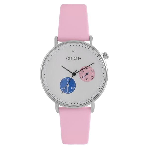 Gotcha Silver &amp; Light Pink High-Tide Watch - Ladies