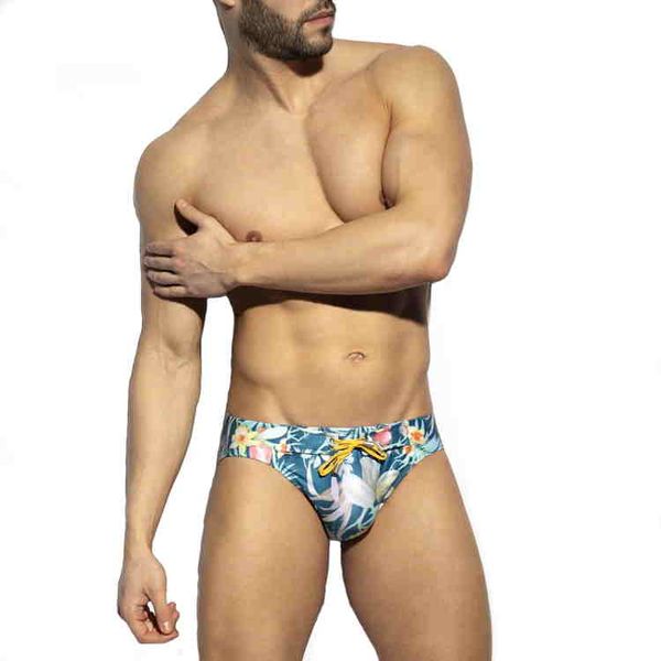 ES Collection Hawaiian Swim Brief - Blue