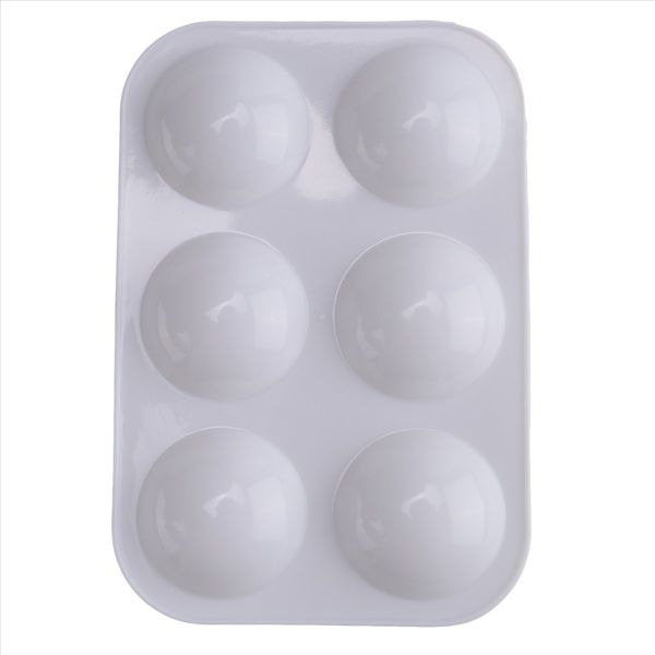 White Watercolor Palette 6 Well Rectangular Paint Palettes 50 Pcs