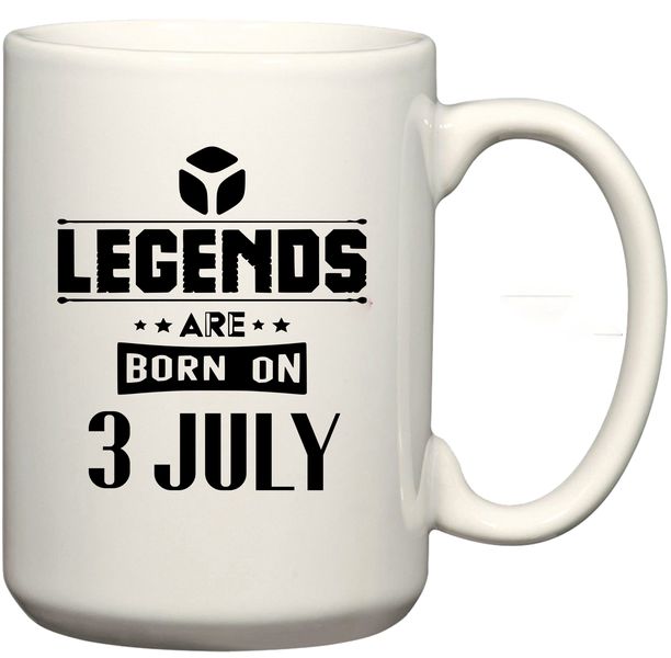 Legends Are Born on 3 July Birthday Coffee Mug