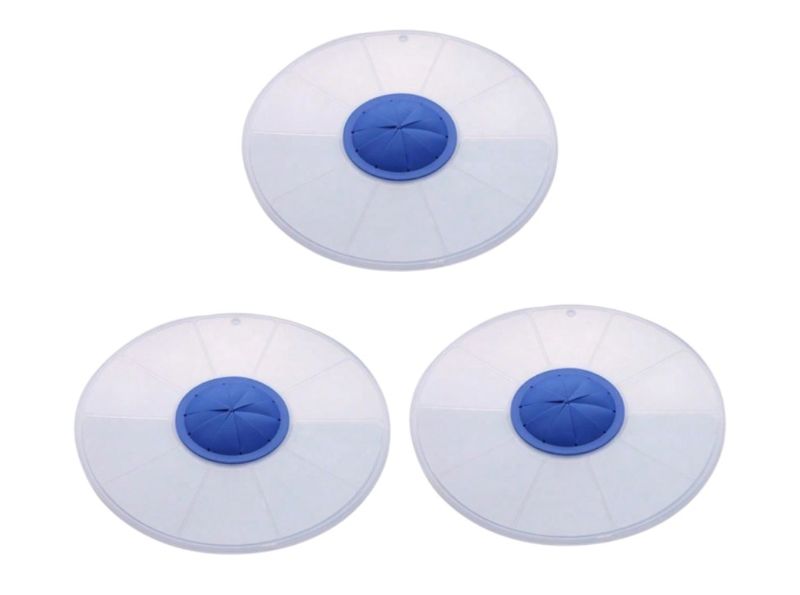 3 Piece - Silicone Splash Guard - Blue