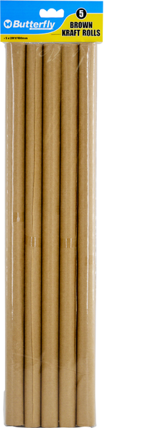 Butterfly Brown Kraft Paper 1.2M Roll - 480Mm 40Gsm - Includes 5 Rolls