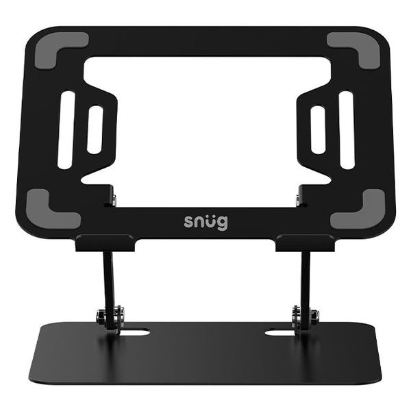 Snug Multi Angle Steel Laptop/Tablet Stand With Rotating Base - Black