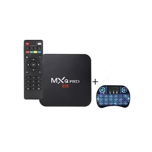 MXQ Pro 4K Android TV Box Media Player with Mini Backlit Keyboard 2GB/16GB