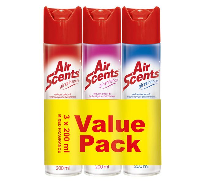 Air Scents Air Enhancer Aerosols Value Pack 3 x 200 ml