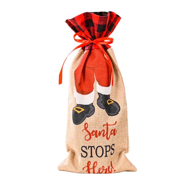 Christmas Wine Bottle Covers,for Xmas Party Table Home Decorations, A