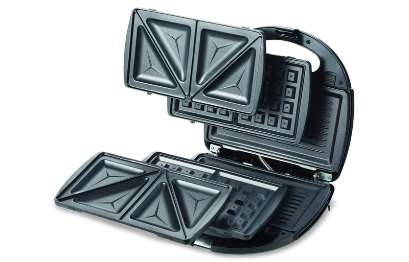 Chefs Choice 3-in-1 Sandwich Maker, Waffle Maker &amp; Grill - Removable Non-