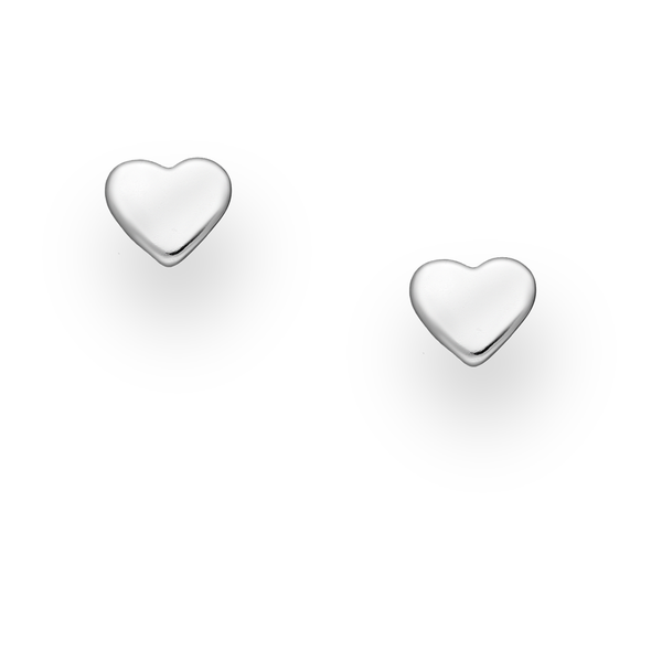 Heart Push-Back Earrings Sterling Silver