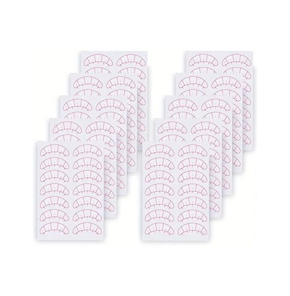 Self-Adhesive Practice Eyelash Mapping Stickers - (10 Sheets)